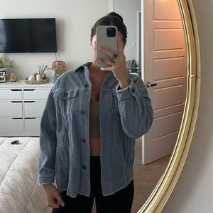 Zara light blue corduroy jacket